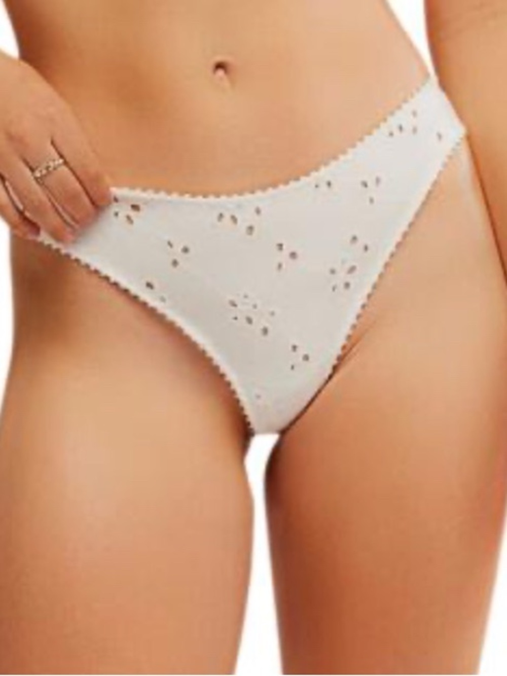 🆕- Free People Ladies Homegrown Thong Panty in Ivory